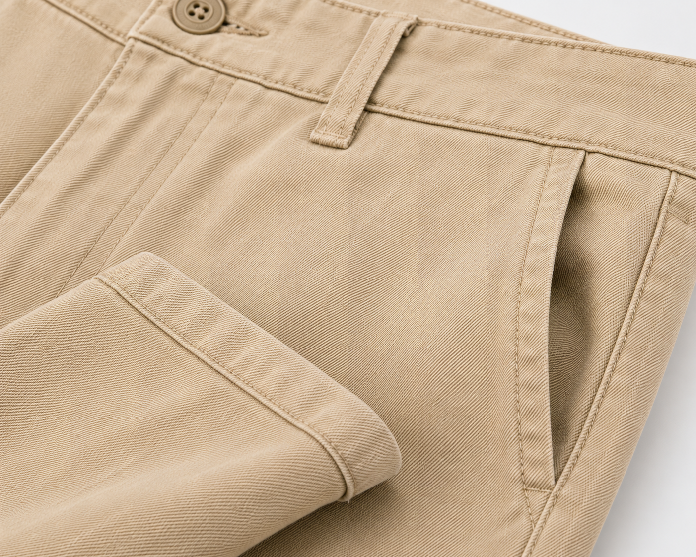 Classic Cotton Twill Shorts – Sand Beige | Alkatran
