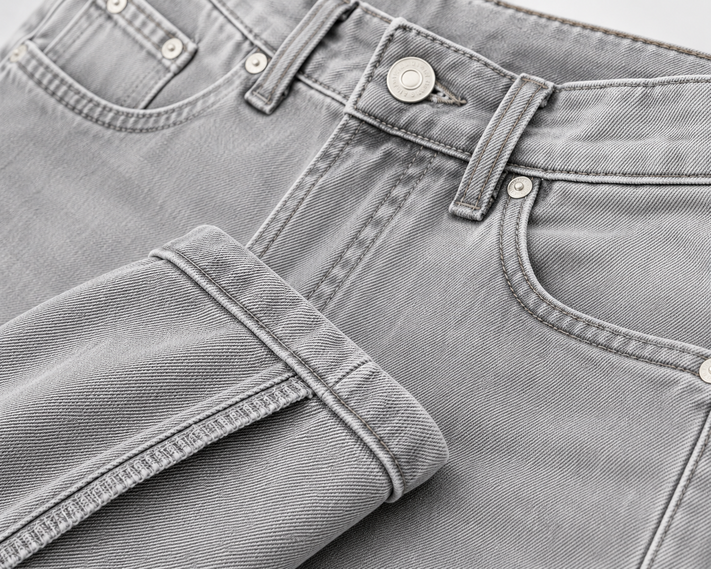 Premium Light Grey Denim Jeans | Alkatran