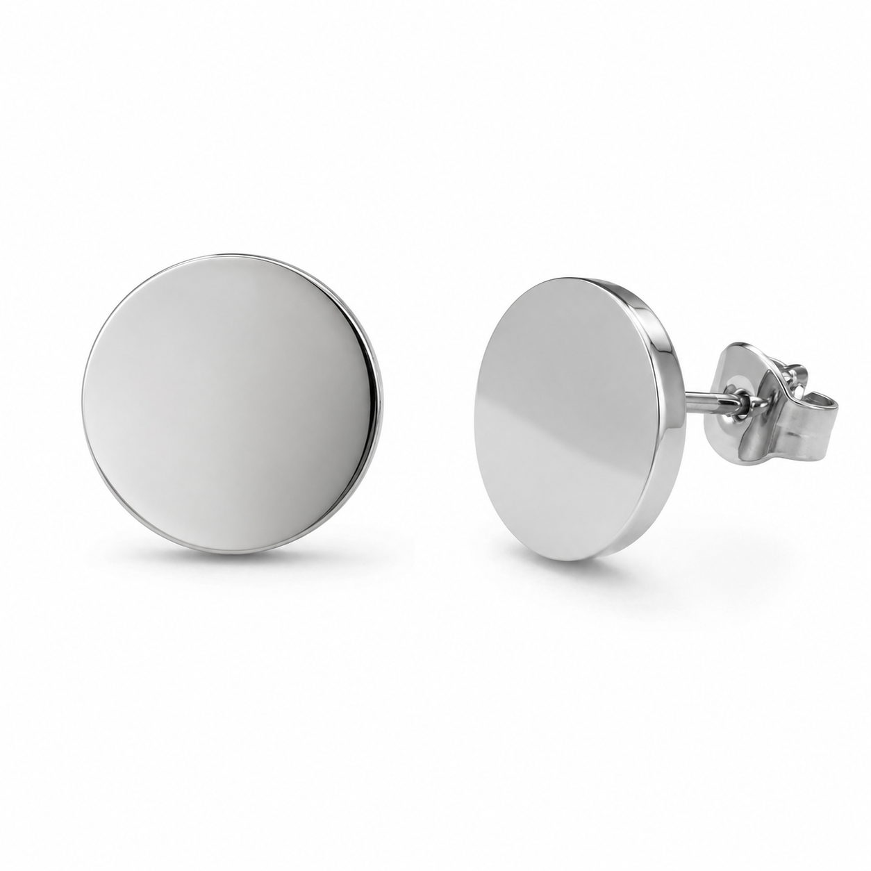 Geometric Circle Stud Earrings – Stainless Steel | Alkatran