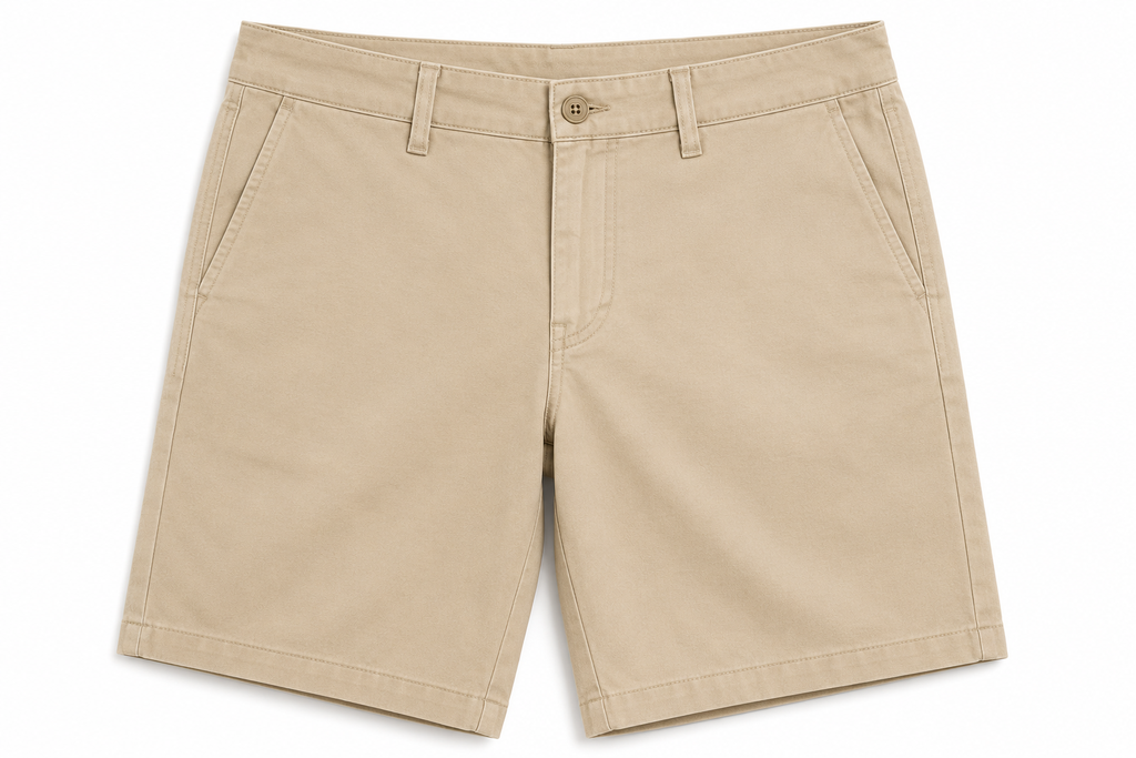 Classic Cotton Twill Shorts – Sand Beige | Alkatran