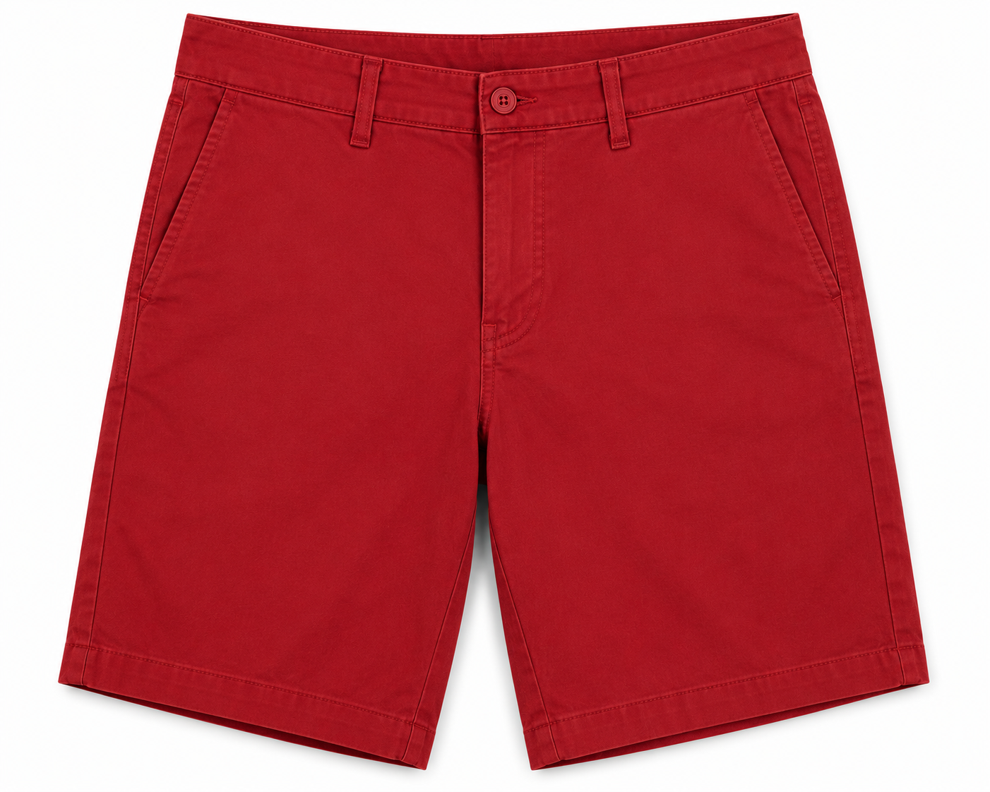 Classic Cotton Twill Shorts – Cherry Red | Alkatran