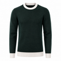 Forest Green Contrast Trim Sweater | Alkatran