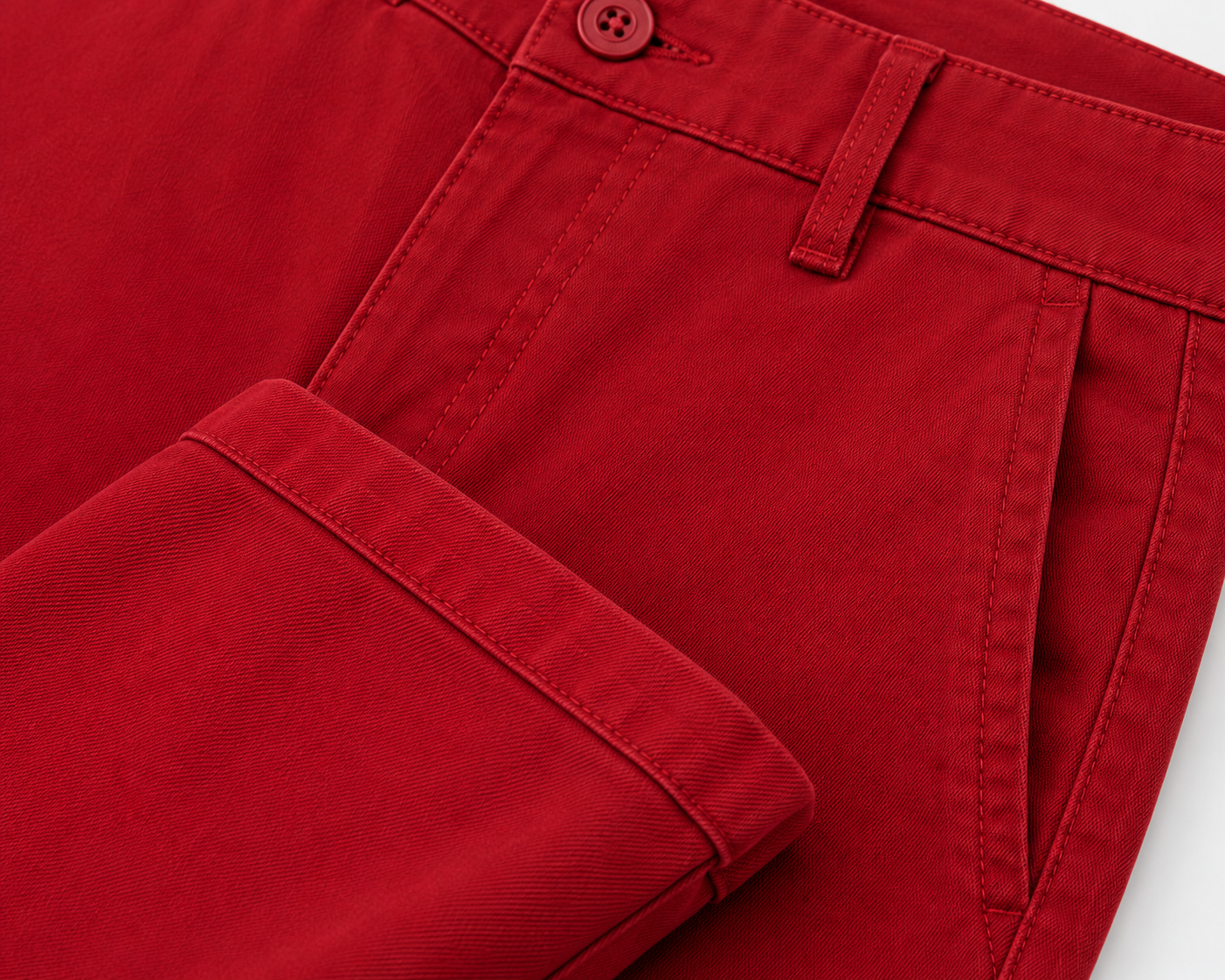 Classic Cotton Twill Shorts – Cherry Red | Alkatran